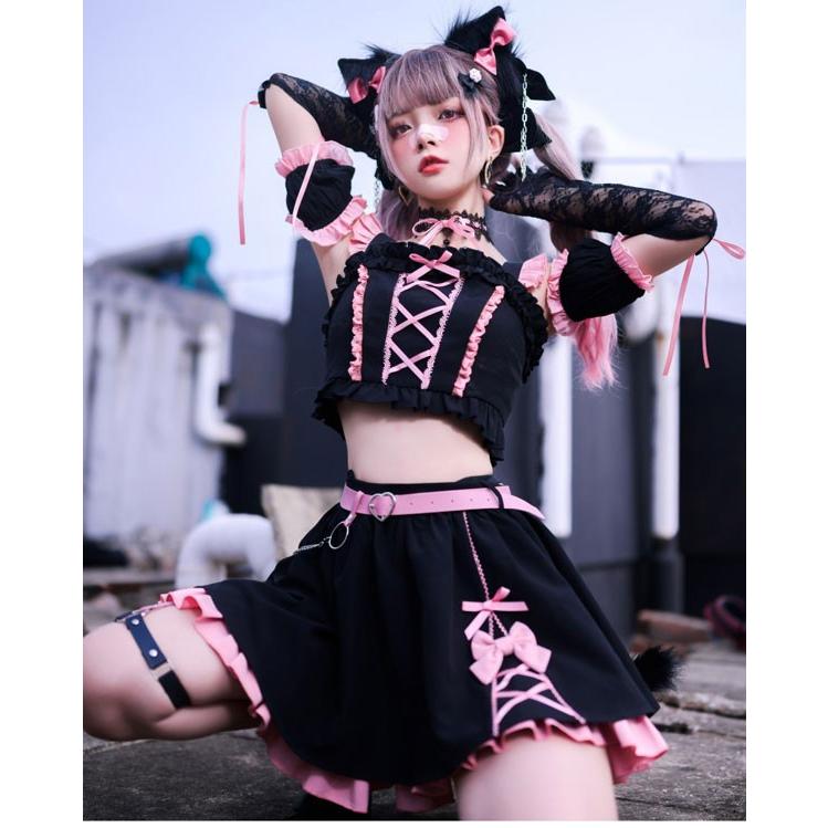 ワンピース コスプレ ロリータ ゴスロリ パーティー 発表会 可愛い リボン フリル おすすめ 可愛い 仮装_6