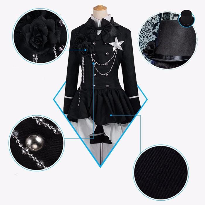 シエル コスプレ衣装 黒執事 豪華セット メンズ礼服 シエル・ファントムハイヴ cosplay コスチューム ドレスコート_5