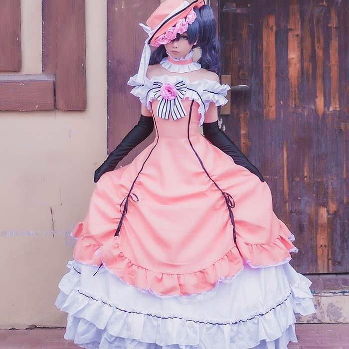 黒執事 駒鳥シエル コスプレ衣装 シエル コスプレ 衣装 ピンク 黒執事 駒鳥シエル コスプレ衣装 シエル コスプレ 衣装 ピンク