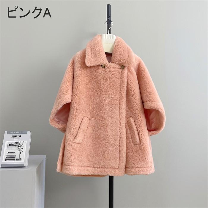 テディベアポンチョコート ポンチョ コート ウール レディース