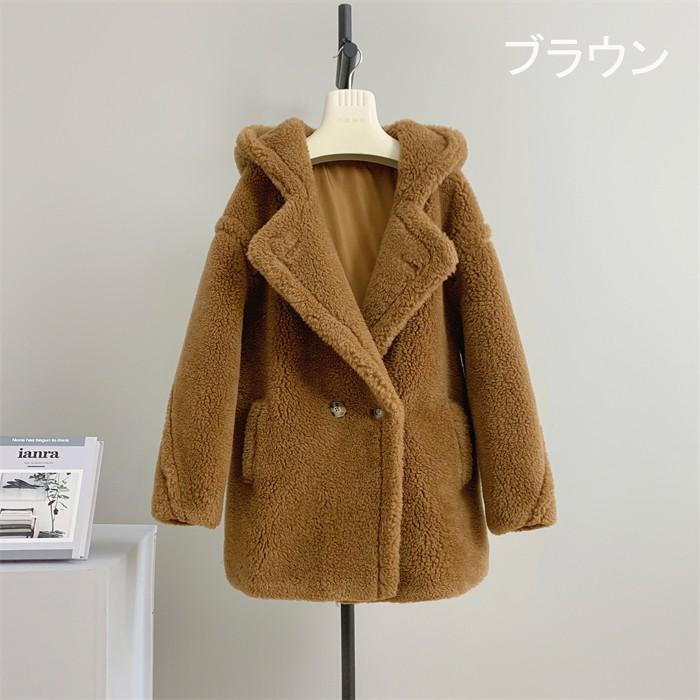 【美品】 アナイ　カーリー ウール ボア テディベアコート　34サイズ　ベージュ 美品】 アナイ カーリー ウール ボア テディベアコート 34サイズ