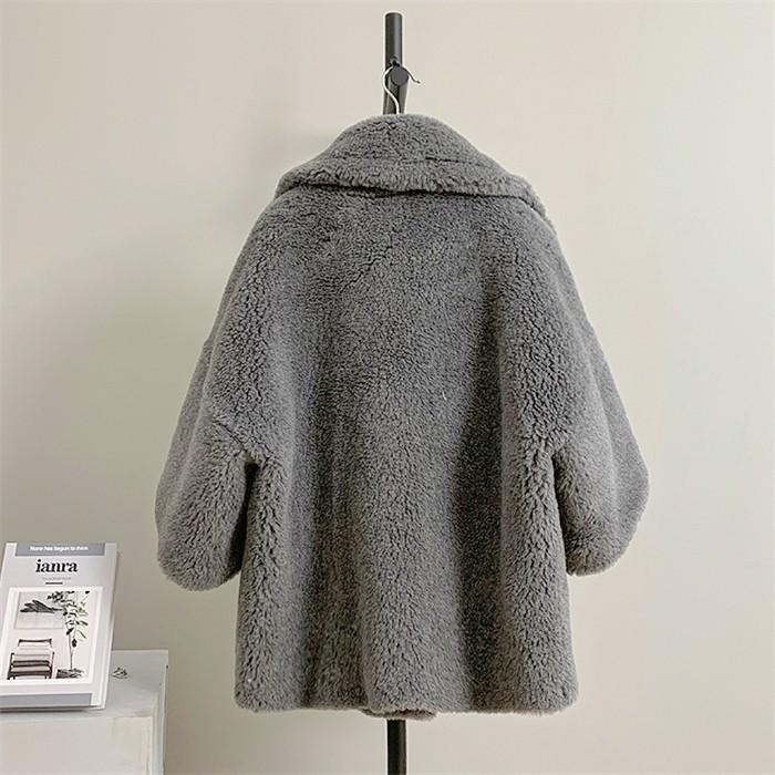 新型 最新作❗️新品未使用ベアショート丈 テディコート グレー テディベアショートコート コート レディース アウター ウール