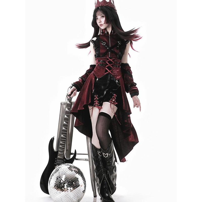 ロリータ 服 ハロウィン コスチューム セット ゴシック スチームパンク