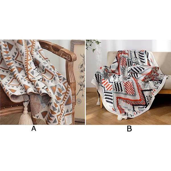 フリンジ付きブランケット ブランケット アジアン エスニック