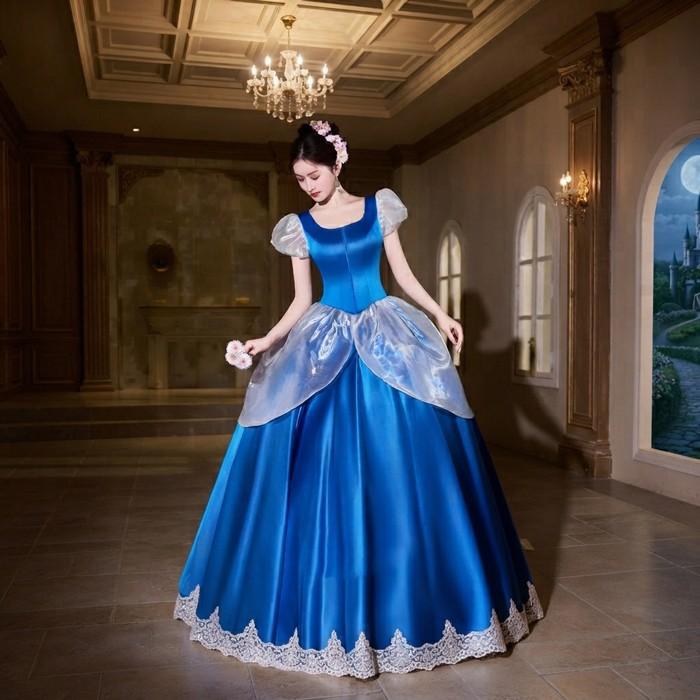 ディズニー系 シンデレラ プリンセスドレス アニメ コスチューム