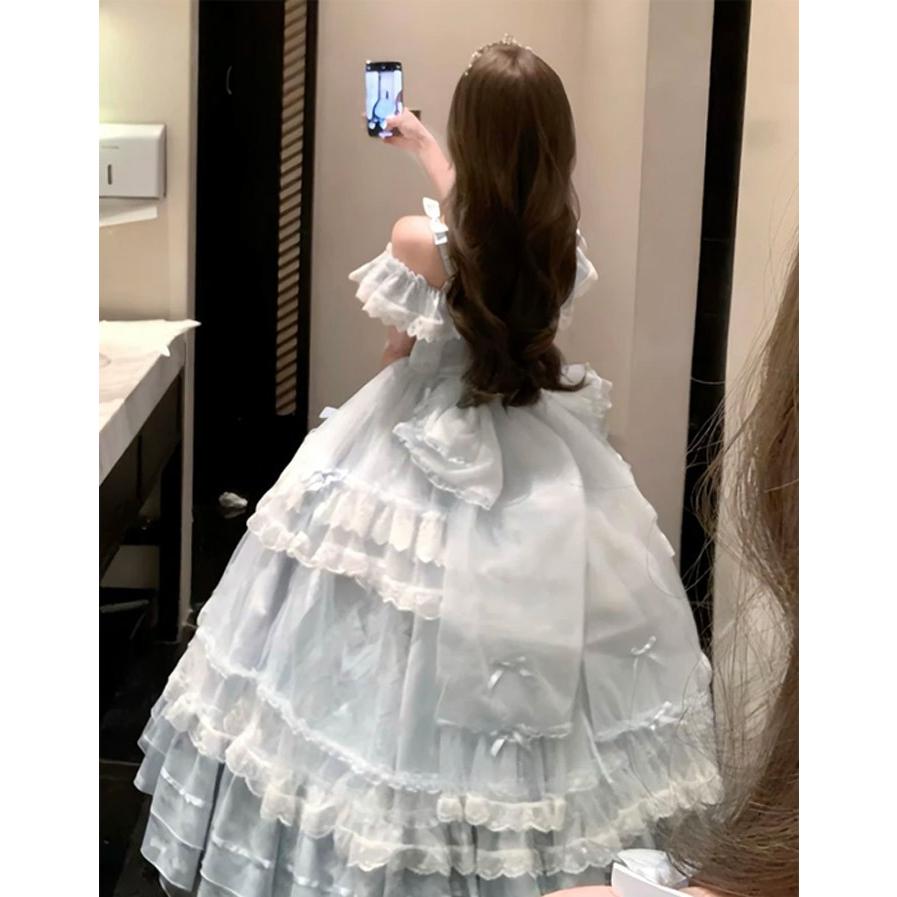 ロリータワンピース レディース 甘ロリ ゴスロリ ドレス S〜LL フリル