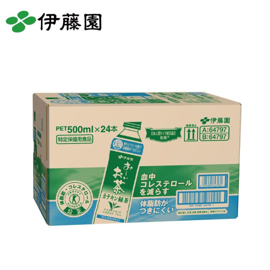 伊藤園　カテキン緑茶w 1ケース24本入×2ケース(48本) 伊藤園（ITO EN） 特定保健用食品 2つの働き カテキン緑茶 PET 500ml