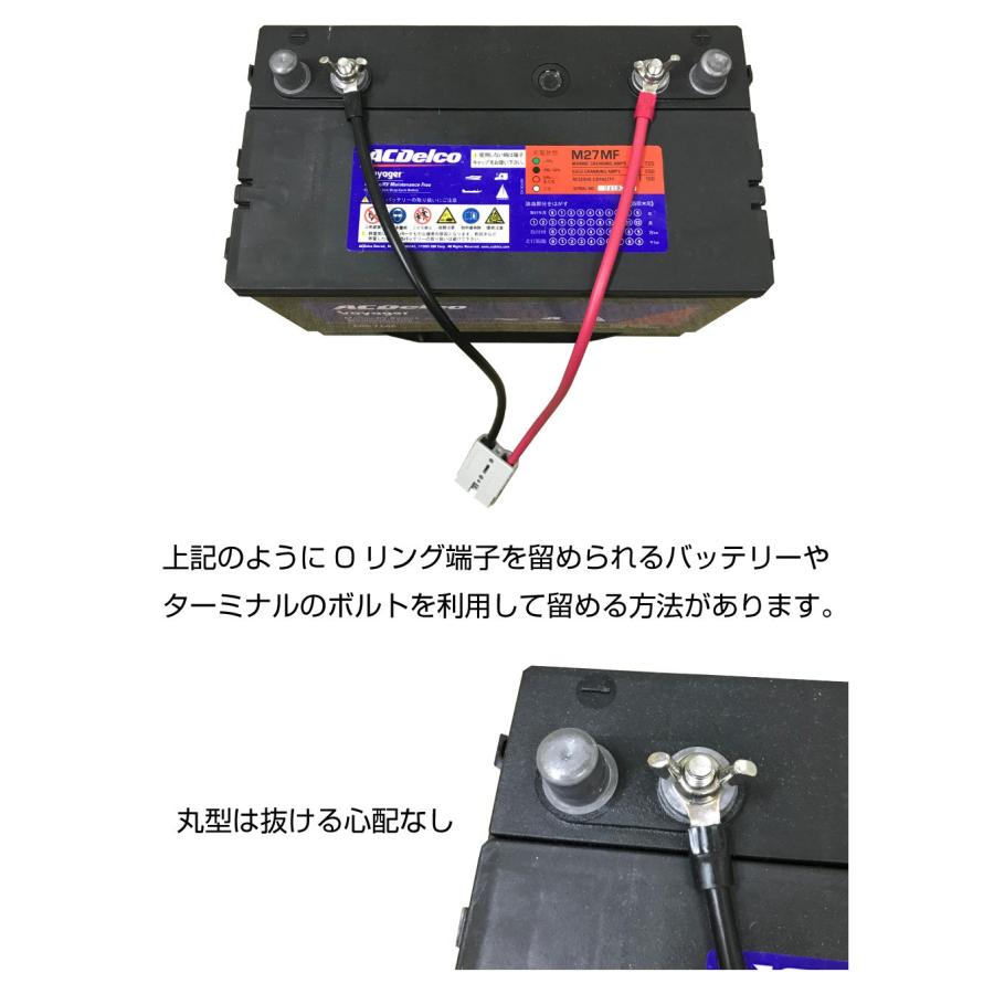 カプラー バッテリー 車中テレワーク 高電流 電源 取り出し 電源取り出し 丸形 O型 50A/600W コネクター専用 丸型端子 50A-CTRT メール便(ネコポス)送料無料|gracetrim2|03