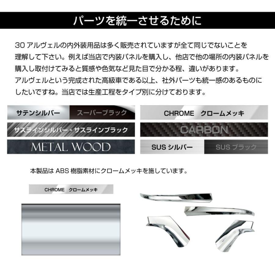 30系 アルファード ヴェルファイア サイドミラーガーニッシュ クローム