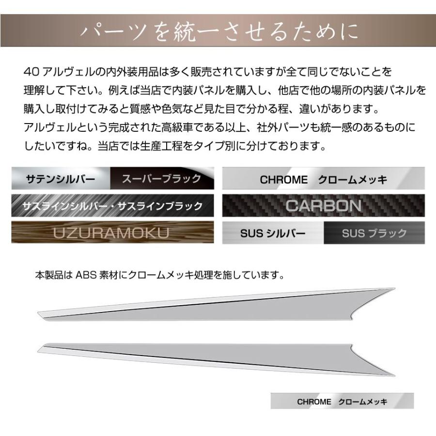 40系 アルファード ヴェルファイア サイドドアガーニッシュ 2pcs