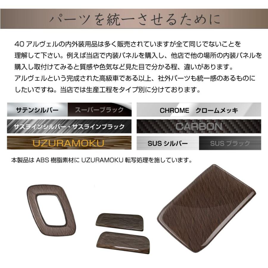 40系 アルファード ヴェルファイア ウズラモク(鶉杢目)インテリア