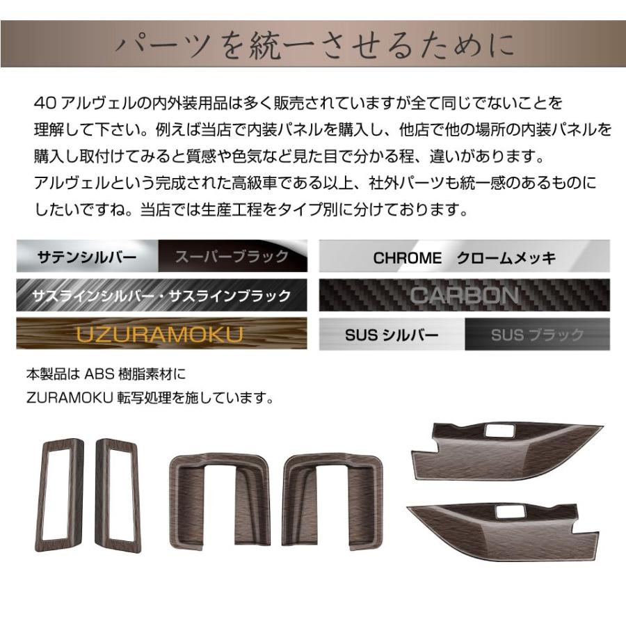 40系 アルファード ヴェルファイア ウズラモク(鶉杢目)インテリア