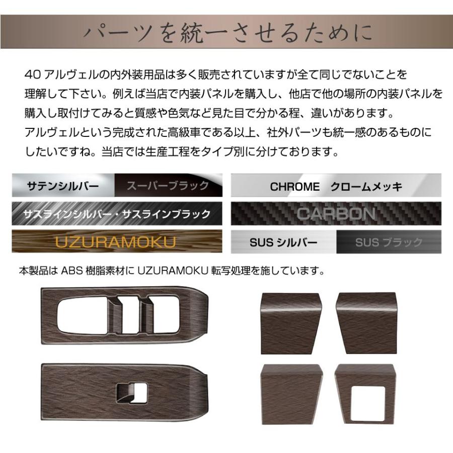 40系 アルファード ヴェルファイア ウズラモク(鶉杢目)インテリア