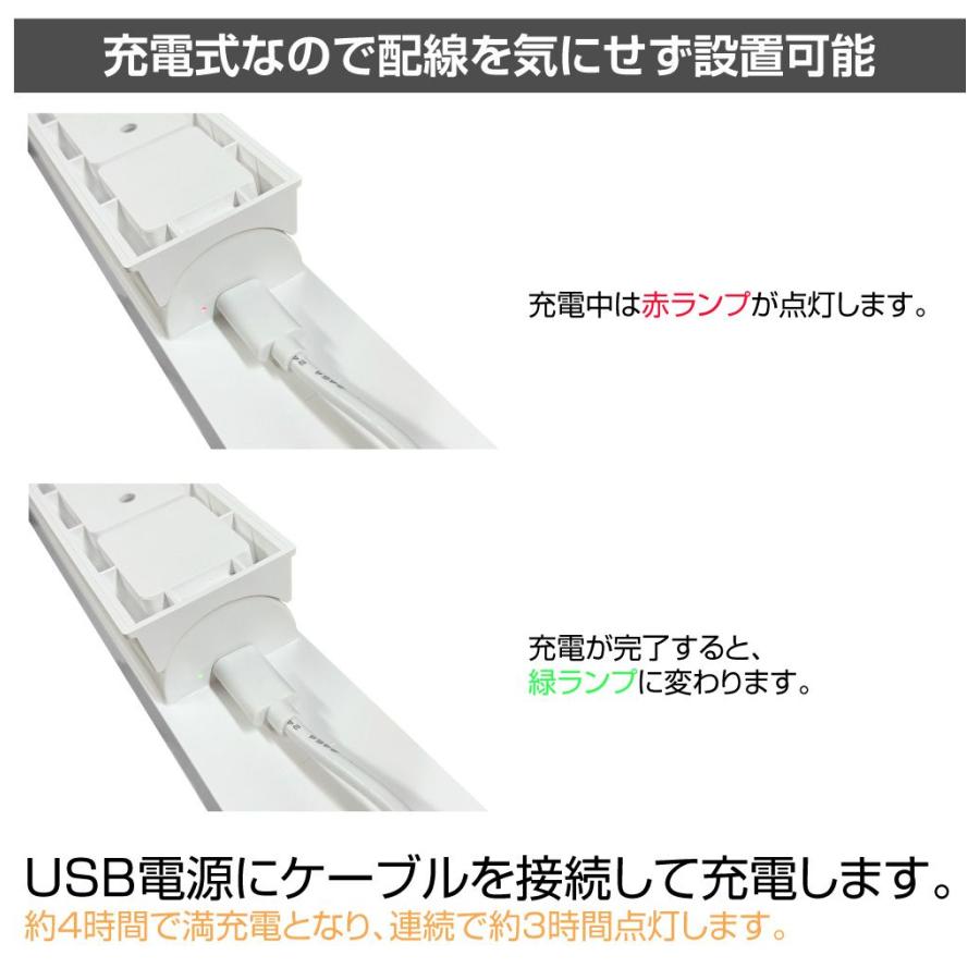 キャンピングカー USB充電式 LEDキャビネットランプ AWD-CG3500 色温度