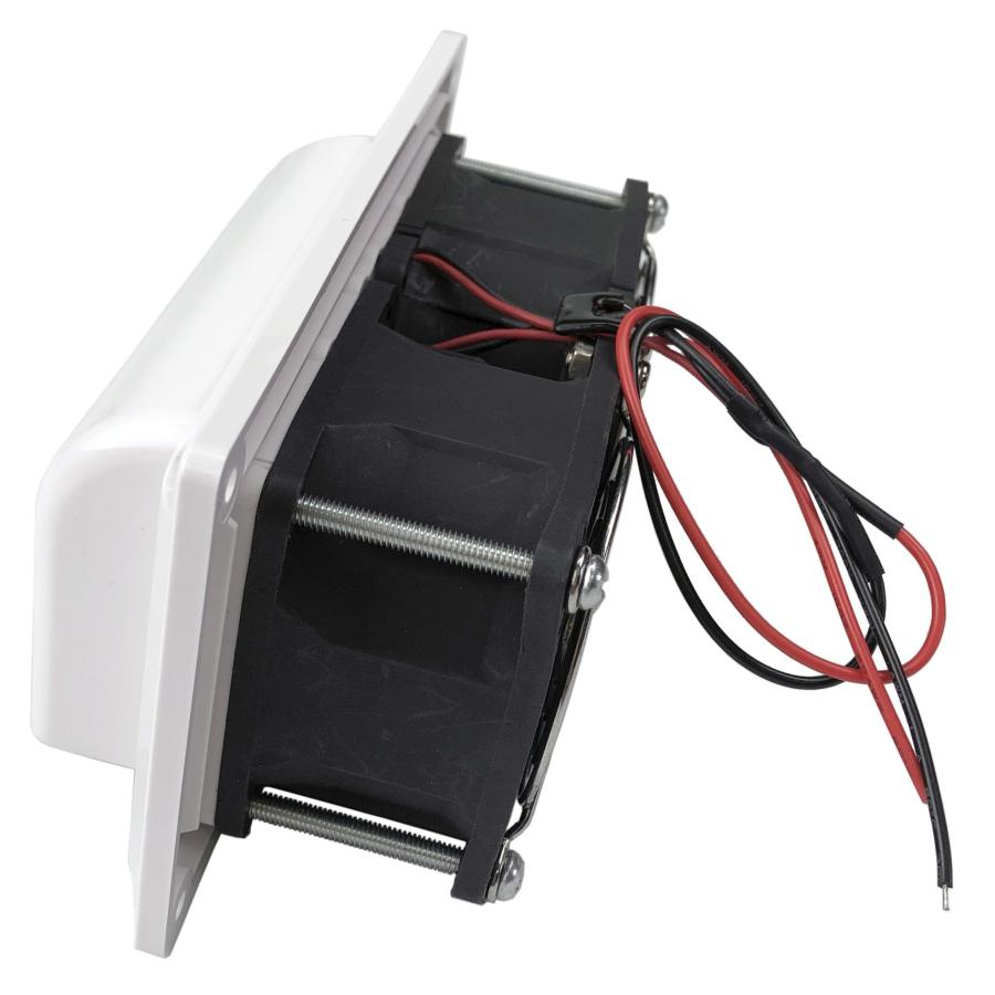 キャンピングカー パーツ DC12V用デュアル換気扇（埋込式）ホワイト