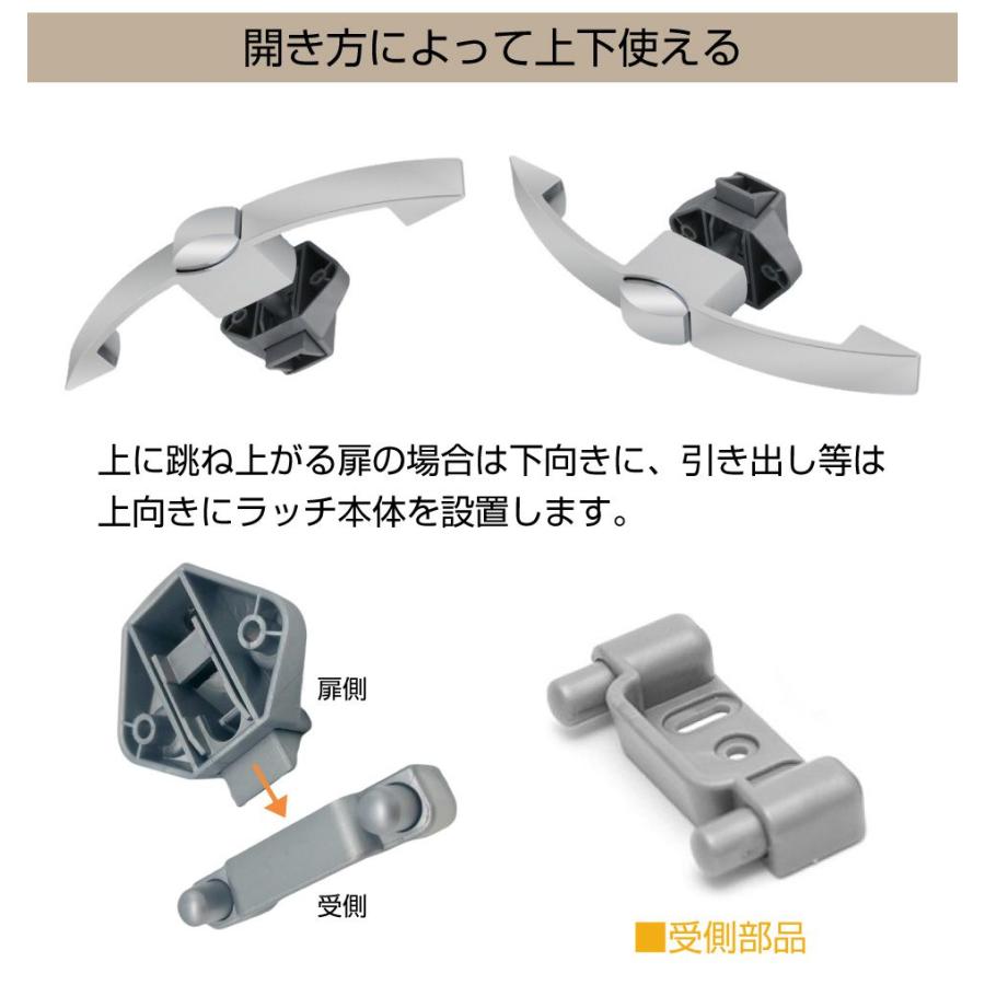 キャンピングカー パーツ 棚用プッシュロックハンドル 162mm ＜6個