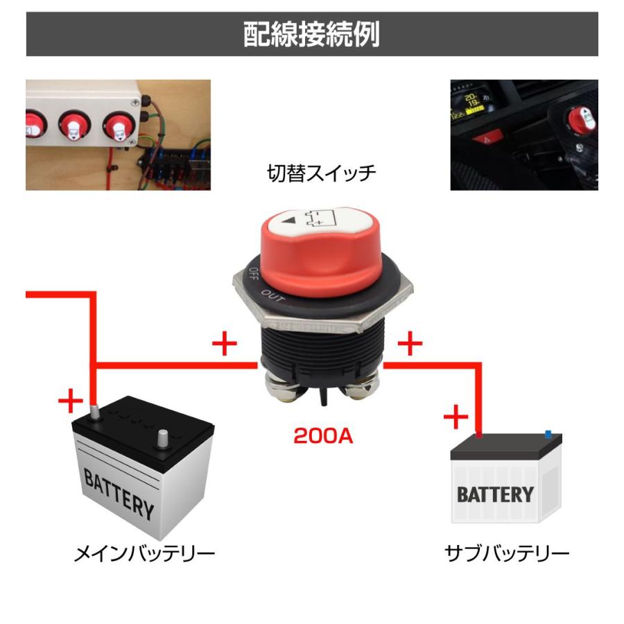 外部電源　キャンピングカー　自動切替ユニット キャンピングカー パーツ バッテリー切替スイッチ 200Aタイプ DC12V