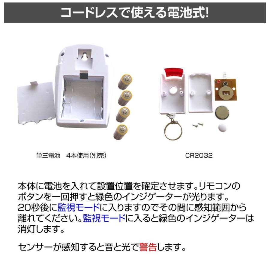 キャンピングカー パーツ 侵入検知センサー リモコン付き AWD-MD2