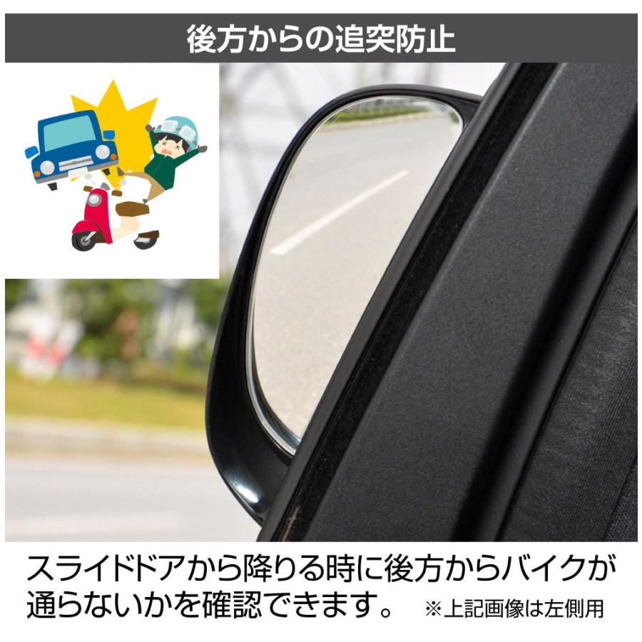 スライドドア用補助ミラー 汎用 183mm 全2種（助手席側/運転席側）AWD