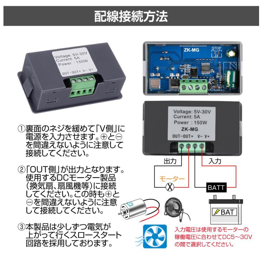 モーター コントロール スピードコントローラー PWM DCモーター