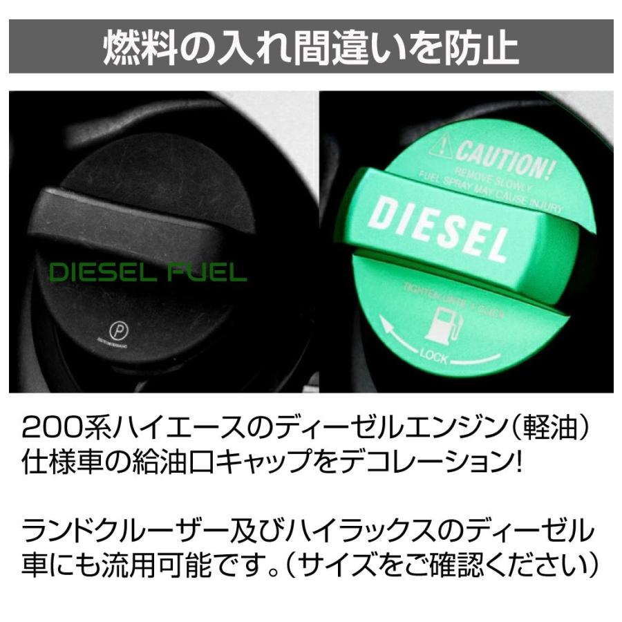 給油口キャップカバー ディーゼル 軽油 汎用 200系 ハイエース他