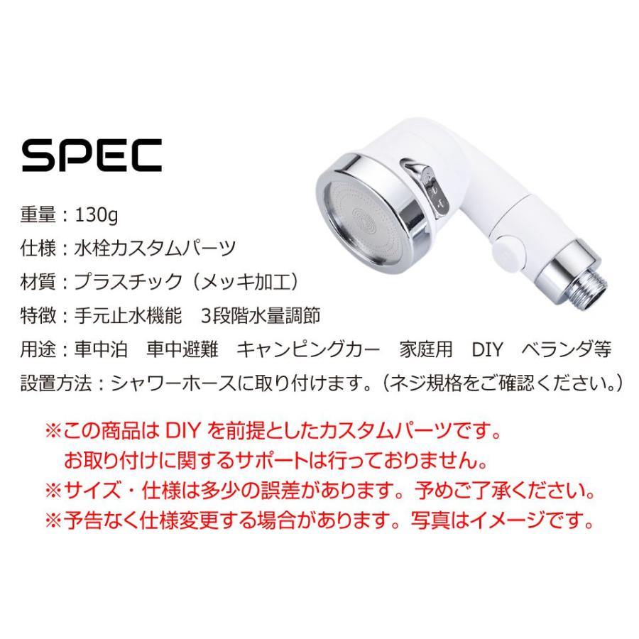 DIY用 水栓パーツ シャワーヘッド ホワイト BM-SWHWH | あすつく 送料