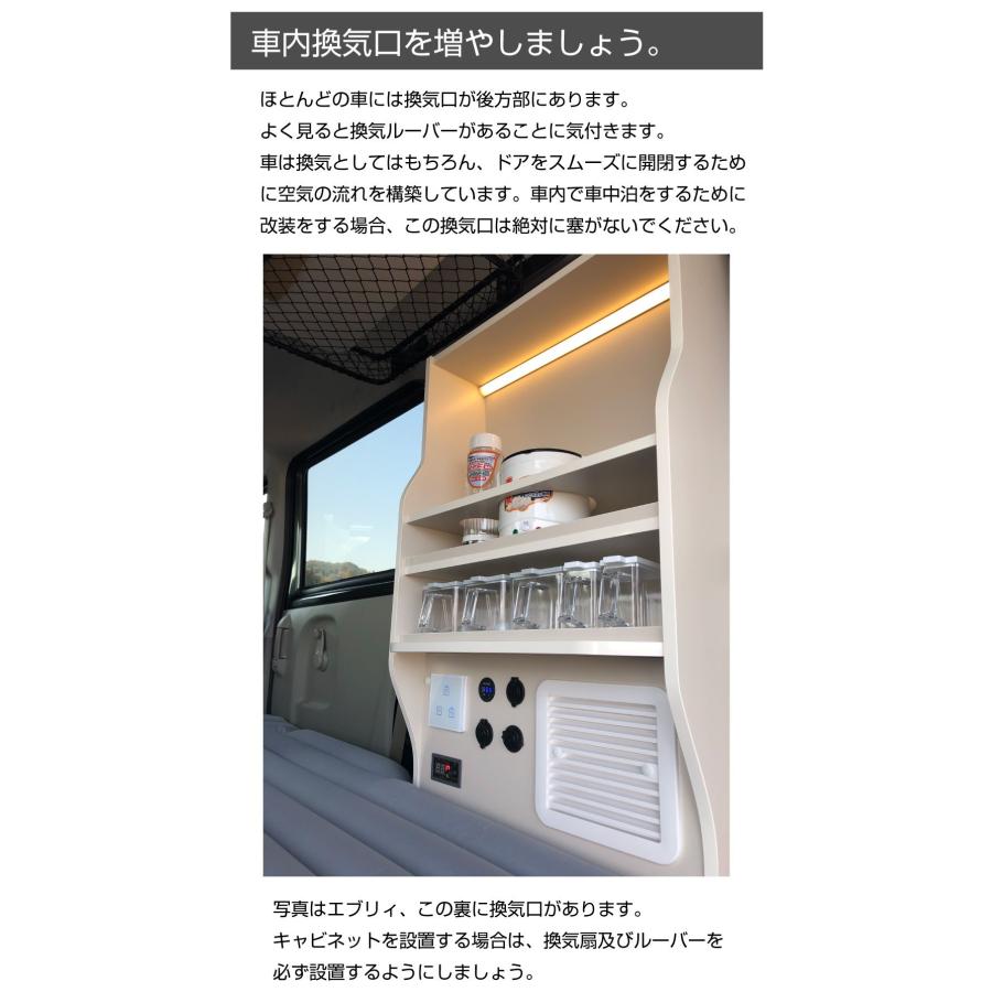しげちゃん　運転席側　4連ファン　ルーバー付 自動車/船舶 DIY換気ルーバー 丸形フィン 長方形タイプ 全2色 CC-LV180