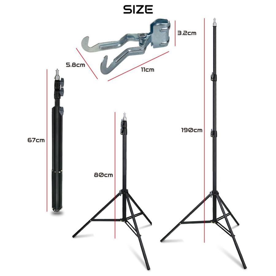 折りたたみ 折り畳み 三脚 ランプ用スタンド 190cm クリップタイプ CC-UDST19K | 送料無料 あすつく | ライトスタンド ランタンスタンド ランタンハンガー｜gracetrim2｜08