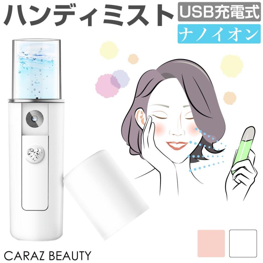 ハンディミスト ナノイオン 容量20ml 充電式 全2色 CE-HDMPW 加湿器