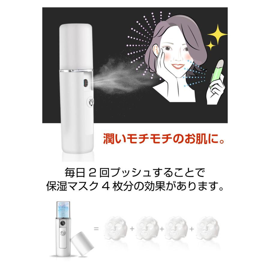 ハンディーミスト ハンディミスト ナノイオン 容量20ml 充電式 全2色 CE-HDMPW 加湿器