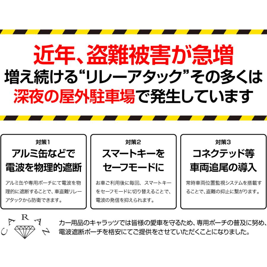 電波遮断 大サイズ  リレーアタック対策 リレーアタック防止キーケース CZ-RFID13075 | あすつく 送料無料 | キーケース リレーアタック防止｜gracetrim2｜04