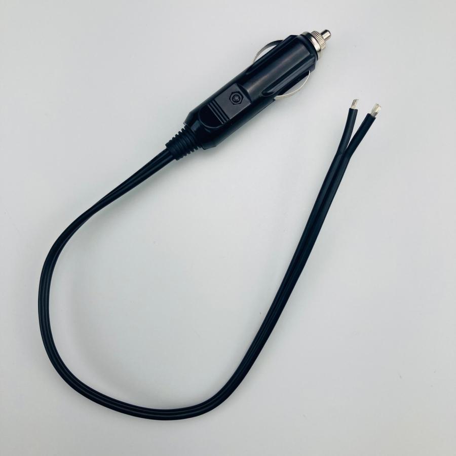 シガーソケット シガープラグ 配線付き ブラック DC12V/DC24V 10A