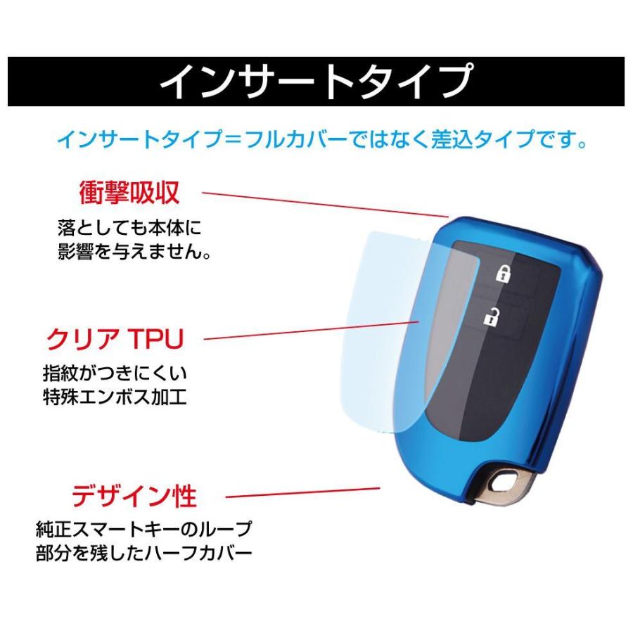 スマートキーケース キーケース ハイエース 200系 ソフト TOYOTA スマートキーカバー タイプA インサートタイプ 全4色 CZ-TYAIN メール便(ネコポス)送料無料|gracetrim2|02