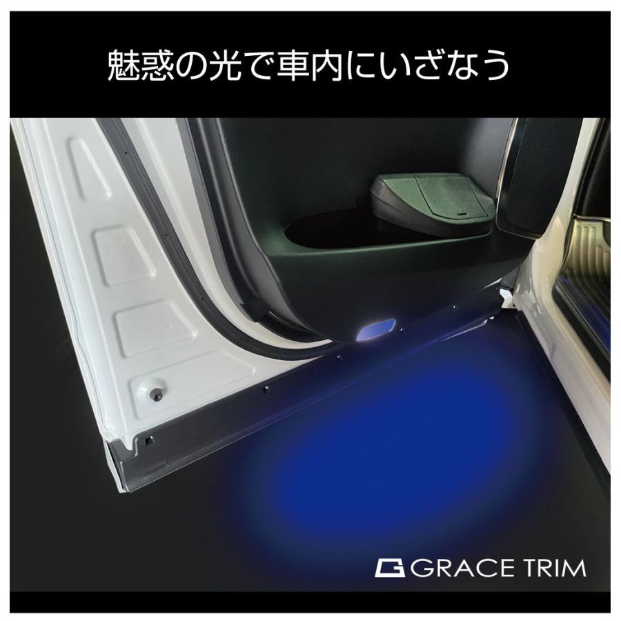 ドアランプ LED TOYOTA トヨタ 汎用 カーテシランプ ブルーLED/クリア
