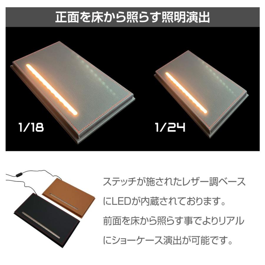 ミニカー モデルカー トイカー ケース ディスプレイ 収納 1/18 LED照明