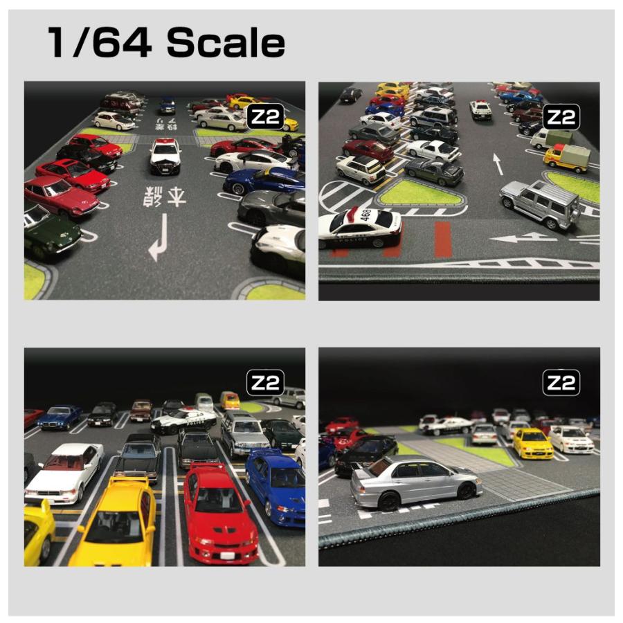 ミニカー マット 道路 1/64 ミニカー用 パーキングマット 大黒