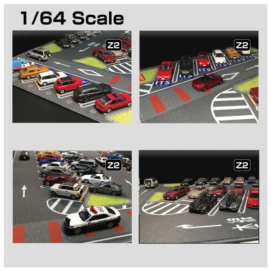 ミニカー マット 道路 1/64 ミニカー用 パーキングマット 大黒