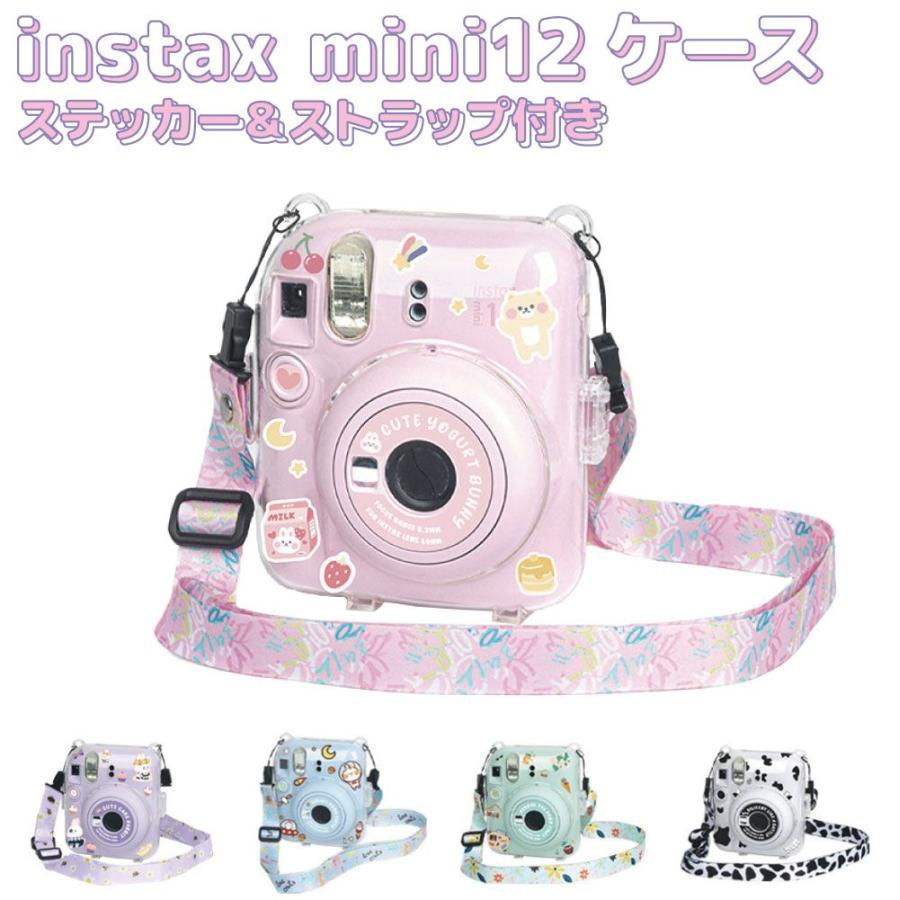 チェキ ケース カバー instax mini12 チェキケース クリアB