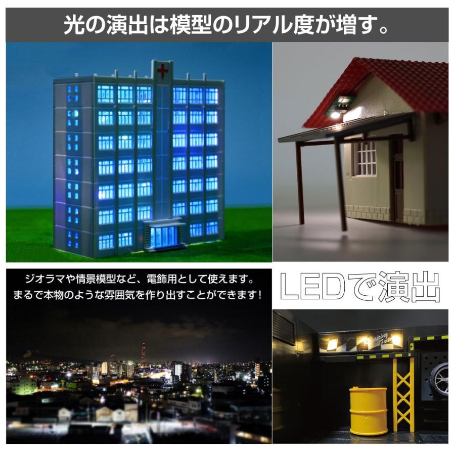 ジオラマ 模型用 照明 ライト LEDレトロ照明 1/45 DC3V 2個セット JM