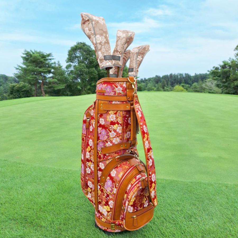 受注生産品 西陣織ゴルフバッグ （キャディバッグ）革と西陣織で職人が 
