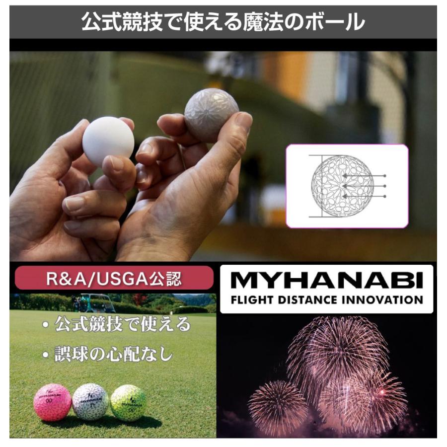 ゴルフボール ゴルフ ボール 飛距離 MYHANABI H2 マイハナビ 飛距離伸