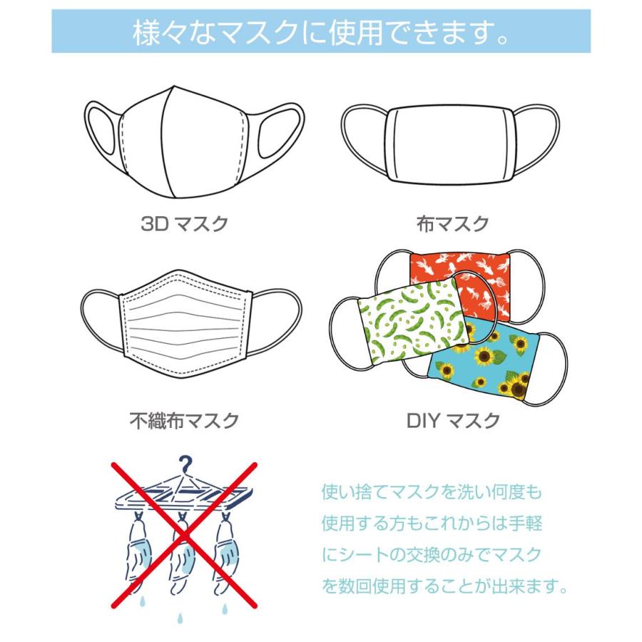 No.149 オーダーマスク　サイコロ　インナーマスク　ハンドメイド　おまとめ割 マスクインナーシート 100枚 専用持ち運びケースセット | MJ-MKSTCS