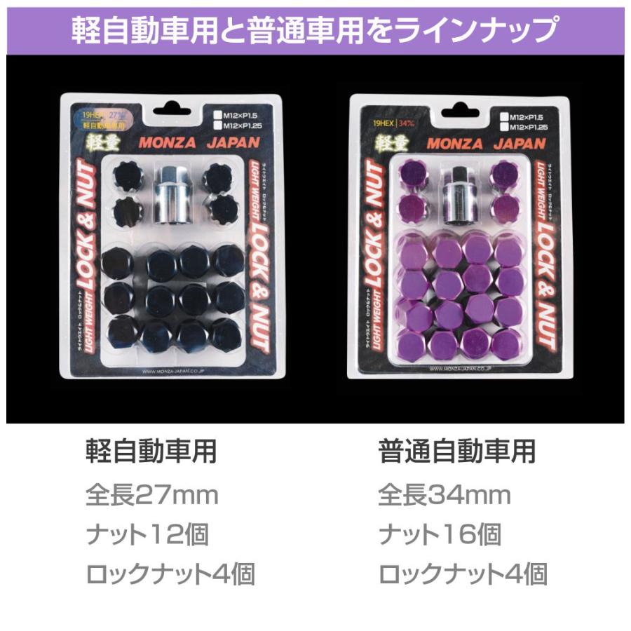 ホイールナット ロックナット 軽量 アルミ カラーロックナットセット