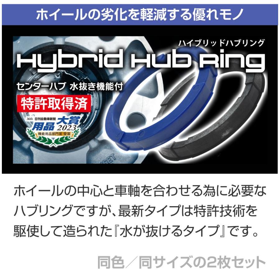 ハブリング 特許取得済 ハブセントリックリング ホイール 水抜き MONZA