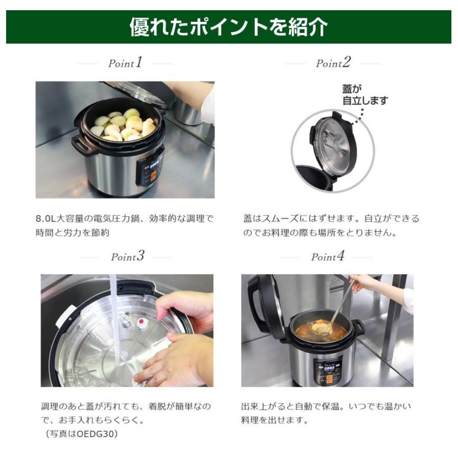 ワンダーシェフ（Wonder chef）マイコン制御 電気圧力鍋 8L OEDF80