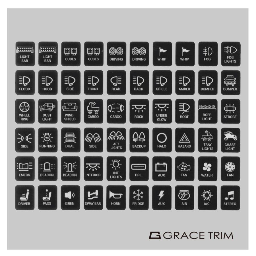 車 自動車 スイッチ マーク シール ポートステッカー 縦タイプ PSK