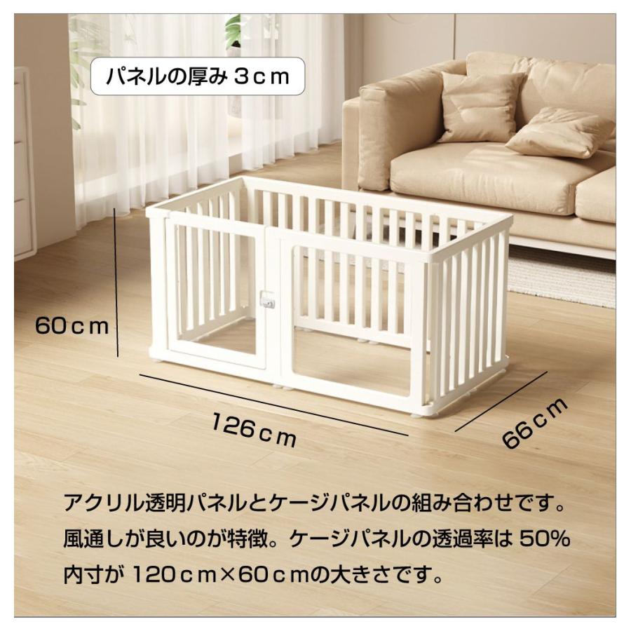 ペットケージ ペットサークル 犬 ドア付き ペットファースト ホワイト 
