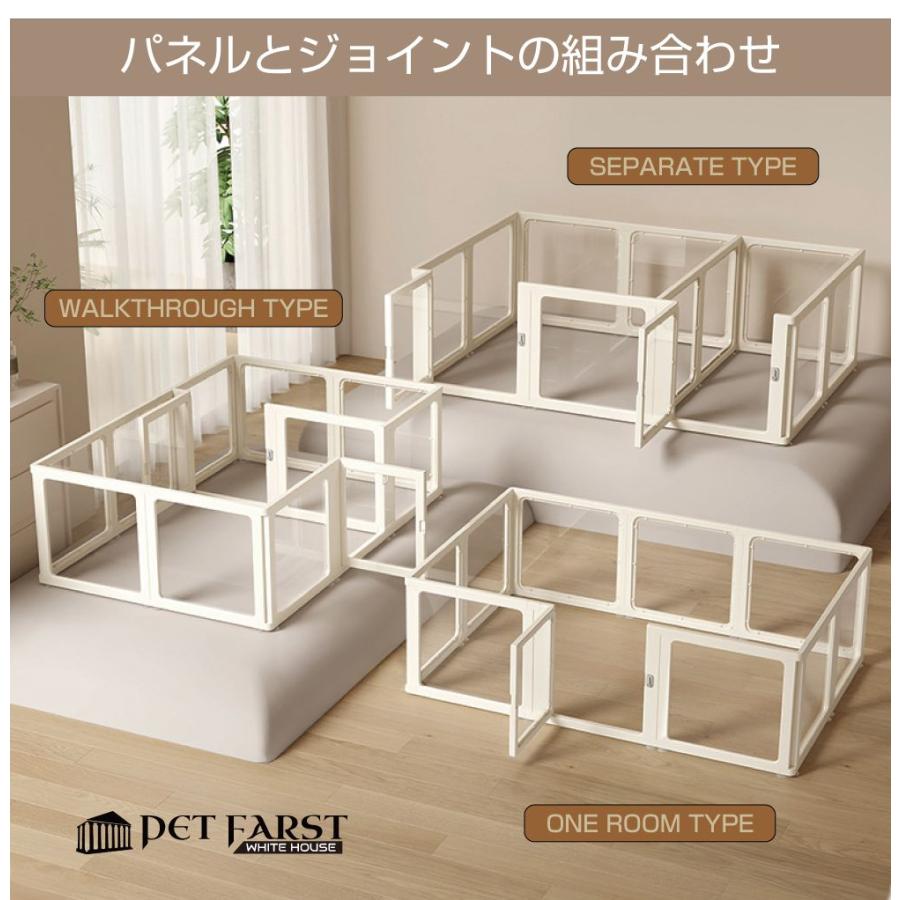 ドックハウス ホワイトハウス ケージ パーツ 単品 拡張用ペットケージ ペットサークル 犬 ドア付き ペット