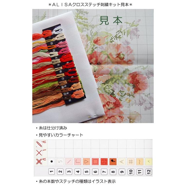クロスステッチ 刺繍キット アリサ ALISA ポピーの花束 花