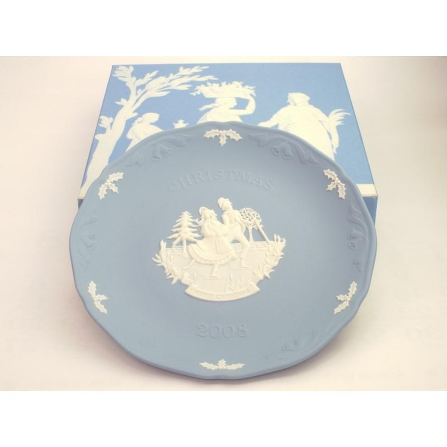 ウェッジウッド クリスマスプレート ジャスパー ペールブルー 2008年 | WEDGWOOD